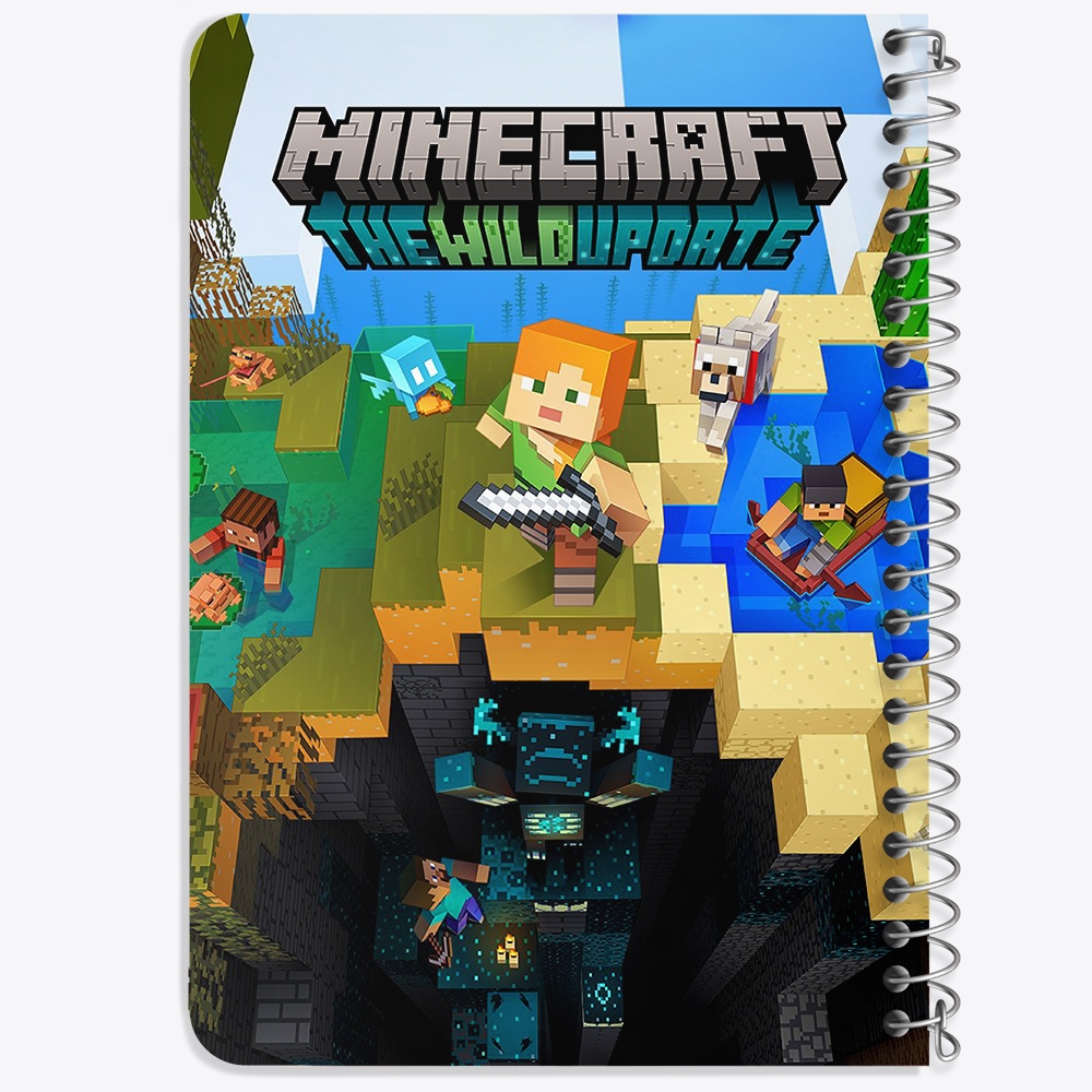 دفتر لیست خرید 50 برگ خندالو طرح بازی ماینکرافت Minecraft کد 23234