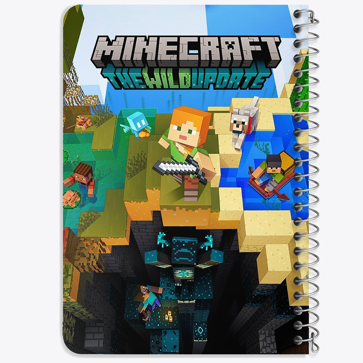 دفتر لیست خرید 50 برگ خندالو طرح بازی ماینکرافت Minecraft کد 23234