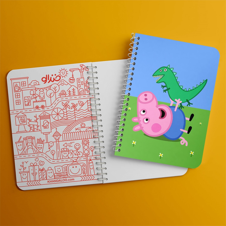 دفتر لیست خرید 50 برگ خندالو طرح جورج انیمیشن پپا پیگ Peppa pig کد 22072