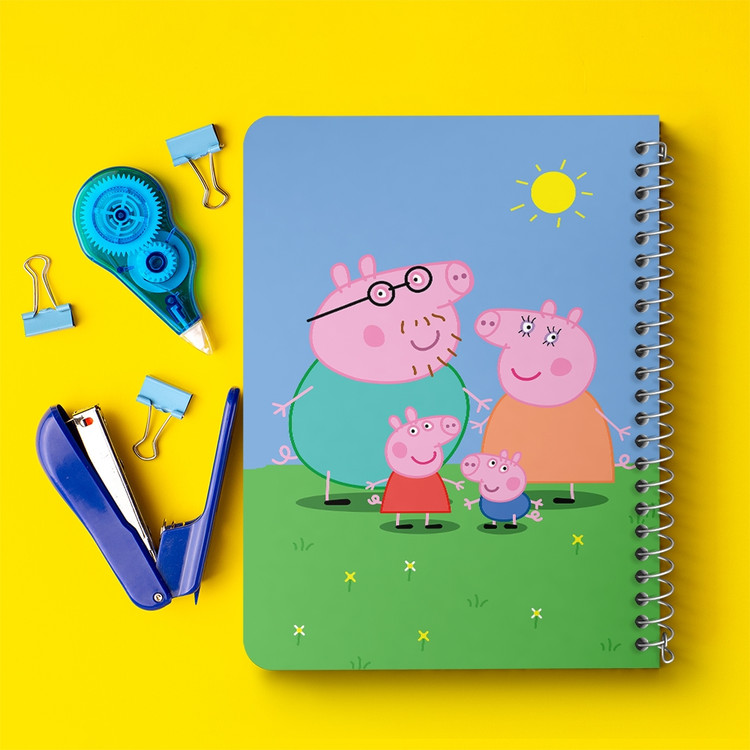 دفتر لیست خرید 50 برگ خندالو طرح خانواده پپا پیگ انیمیشن پپا پیگ Peppa pig کد 22070