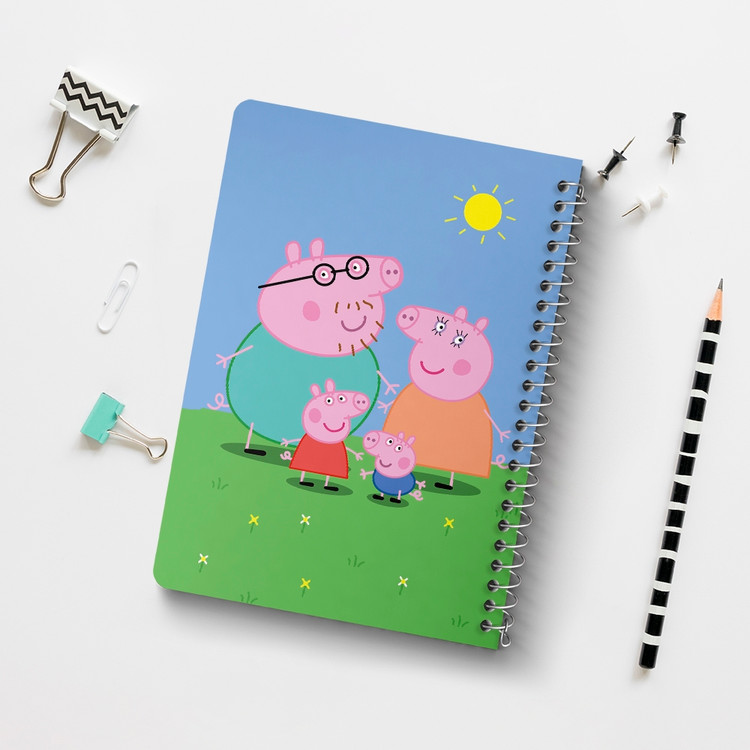 دفتر لیست خرید 50 برگ خندالو طرح خانواده پپا پیگ انیمیشن پپا پیگ Peppa pig کد 22070