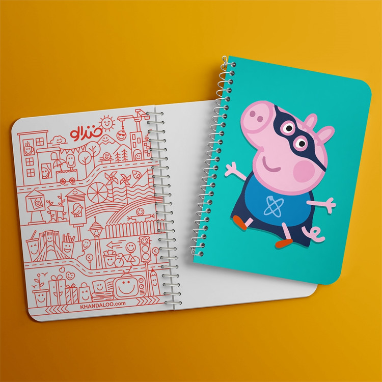 دفتر لیست خرید 50 برگ خندالو طرح جورج انیمیشن پپا پیگ Peppa pig کد 22069