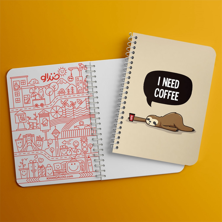 دفتر لیست خرید 50 برگ خندالو طرح قهوه Coffee کد 22010