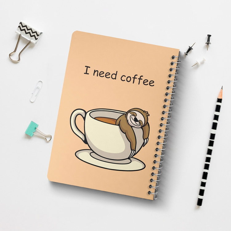 دفتر لیست خرید 50 برگ خندالو طرح قهوه Coffee کد 22009