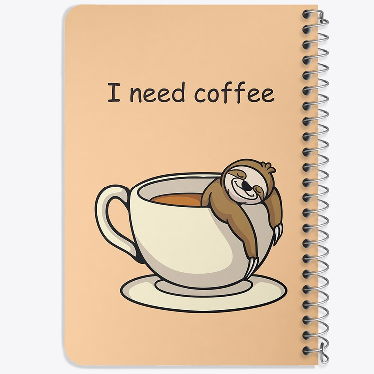 دفتر لیست خرید 50 برگ خندالو طرح قهوه Coffee کد 22009