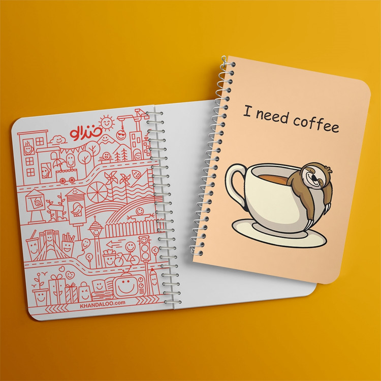 دفتر لیست خرید 50 برگ خندالو طرح قهوه Coffee کد 22009