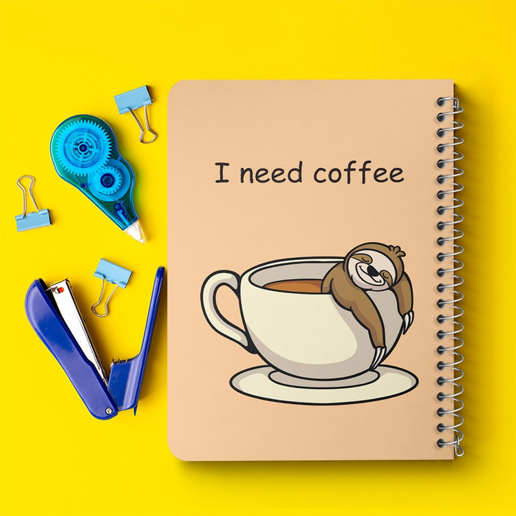 دفتر لیست خرید 50 برگ خندالو طرح قهوه Coffee کد 22009