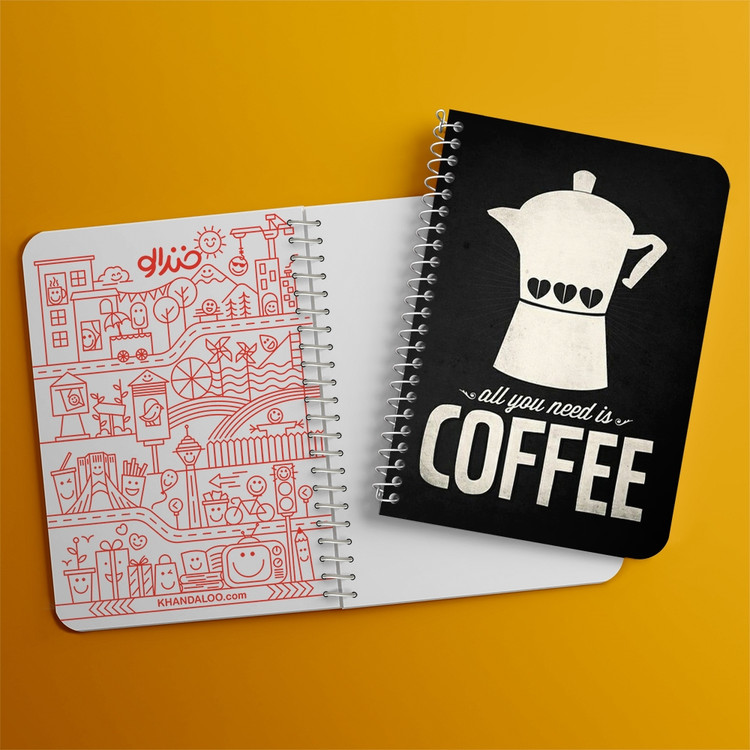 دفتر لیست خرید 50 برگ خندالو طرح قهوه Coffee کد 21992