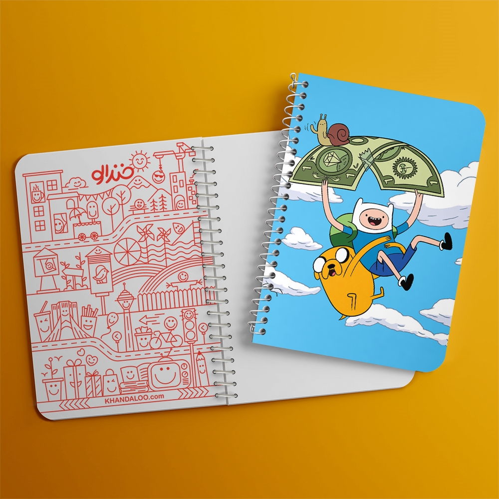 دفتر لیست خرید 50 برگ خندالو طرح جیک و فین وقت ماجراجویی Adventure Time کد 20857