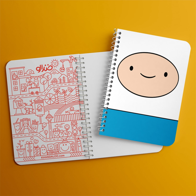 دفتر لیست خرید 50 برگ خندالو طرح فین وقت ماجراجویی Adventure Time کد 20844