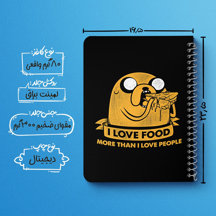 دفتر لیست خرید 50 برگ خندالو طرح جیک وقت ماجراجویی Adventure Time کد 20833