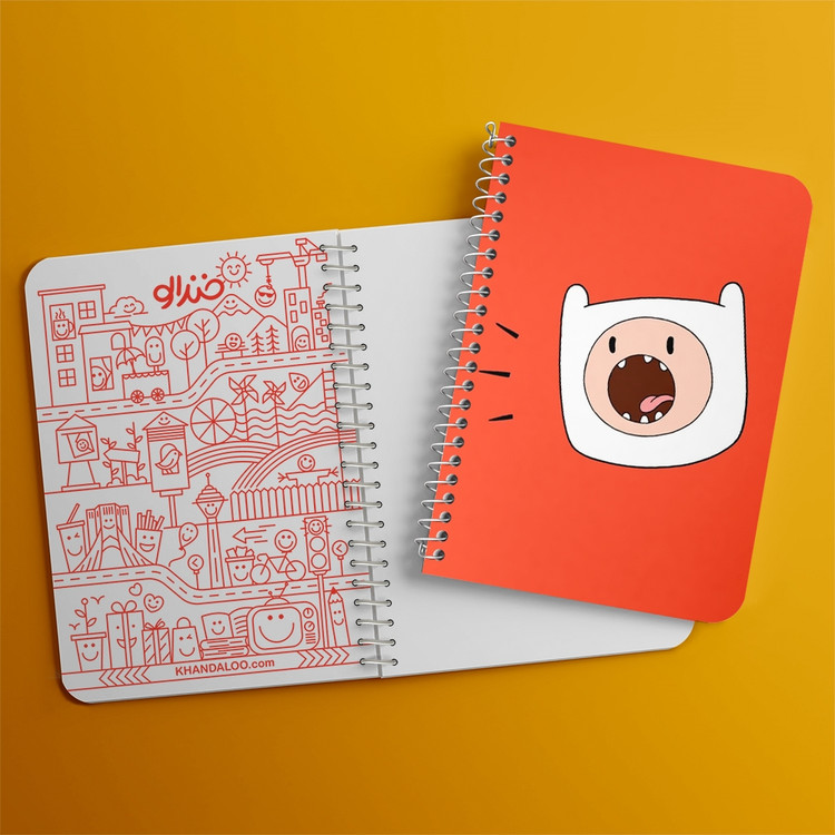 دفتر لیست خرید 50 برگ خندالو طرح فین وقت ماجراجویی Adventure Time کد 20827