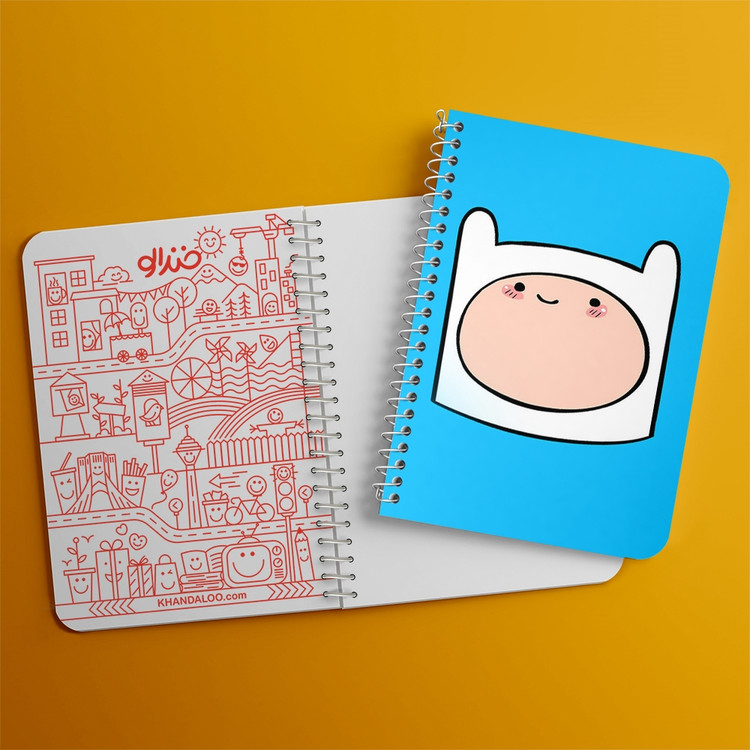 دفتر لیست خرید 50 برگ خندالو طرح فین وقت ماجراجویی Adventure Time کد 20815