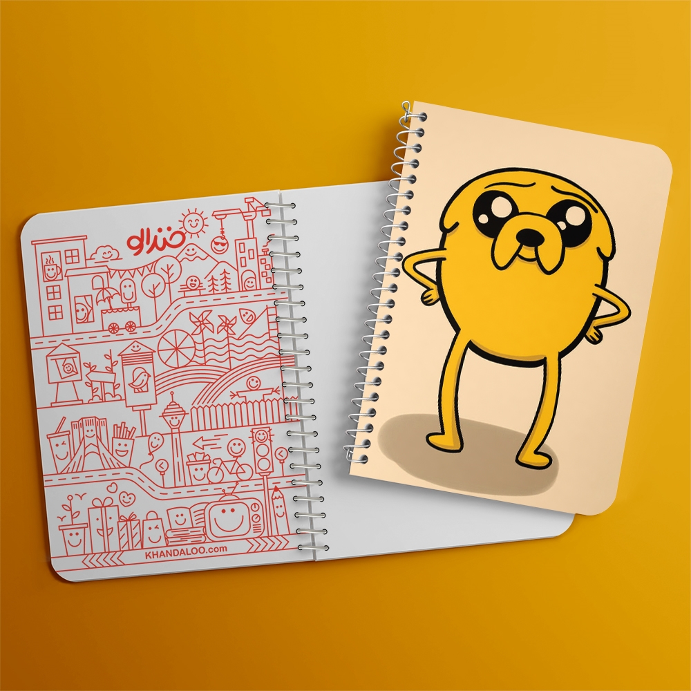 دفتر لیست خرید 50 برگ خندالو طرح جیک وقت ماجراجویی Adventure Time کد 20809