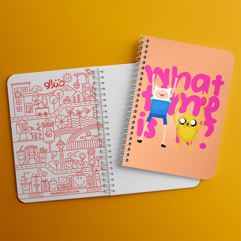 دفتر لیست خرید 50 برگ خندالو طرح جیک و فین وقت ماجراجویی Adventure Time کد 20806