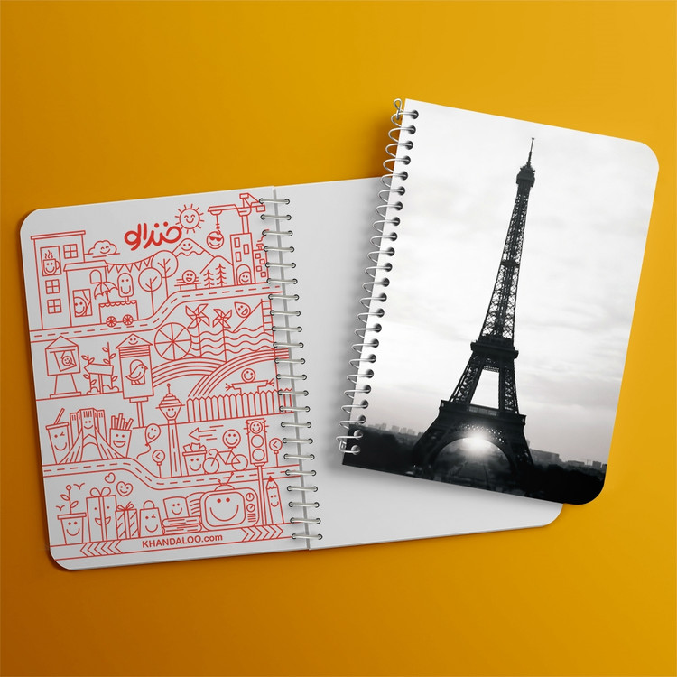 دفتر لیست خرید 50 برگ خندالو طرح برج ایفل کد 20756