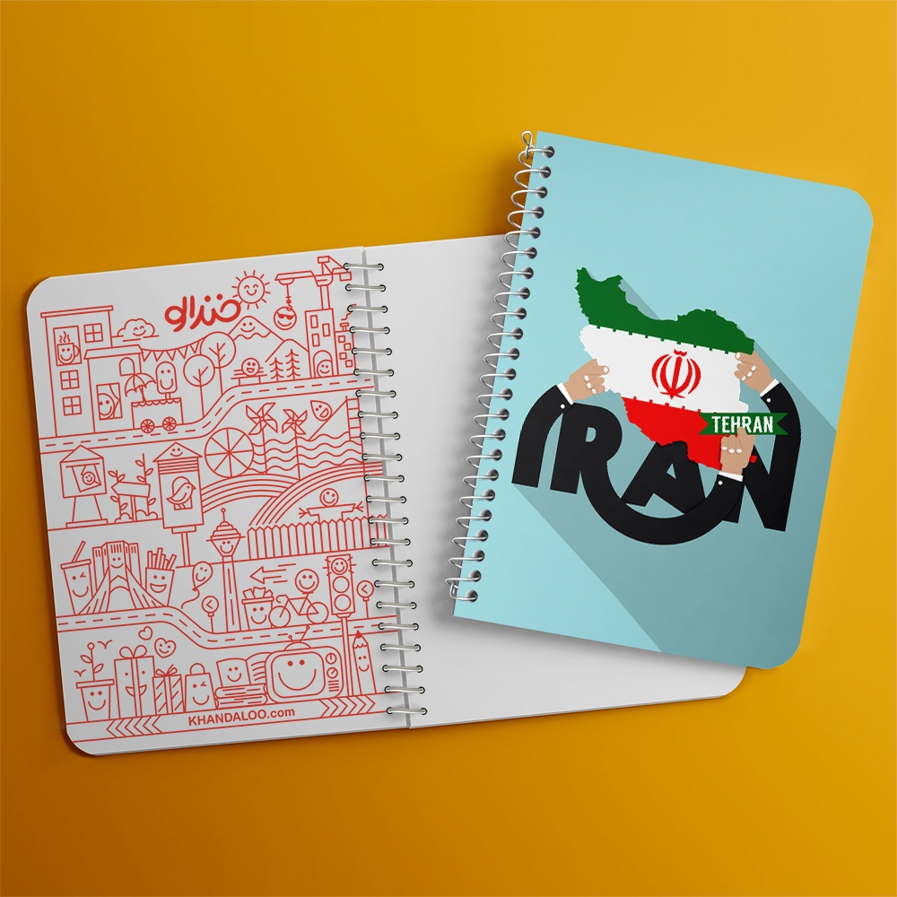 دفتر لیست خرید 50 برگ خندالو طرح پرچم ایران کد 20512