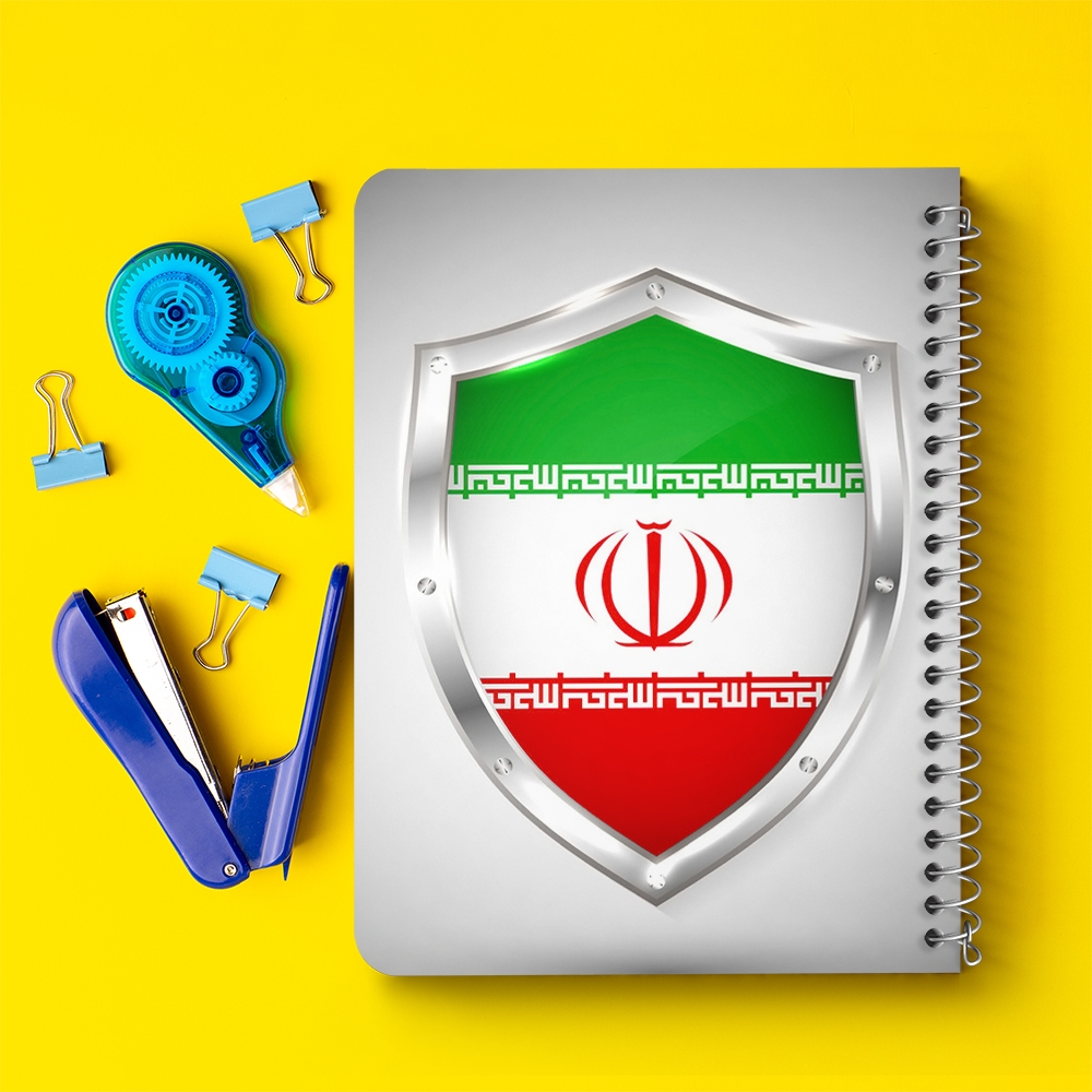 دفتر لیست خرید 50 برگ خندالو طرح پرچم ایران کد 20511