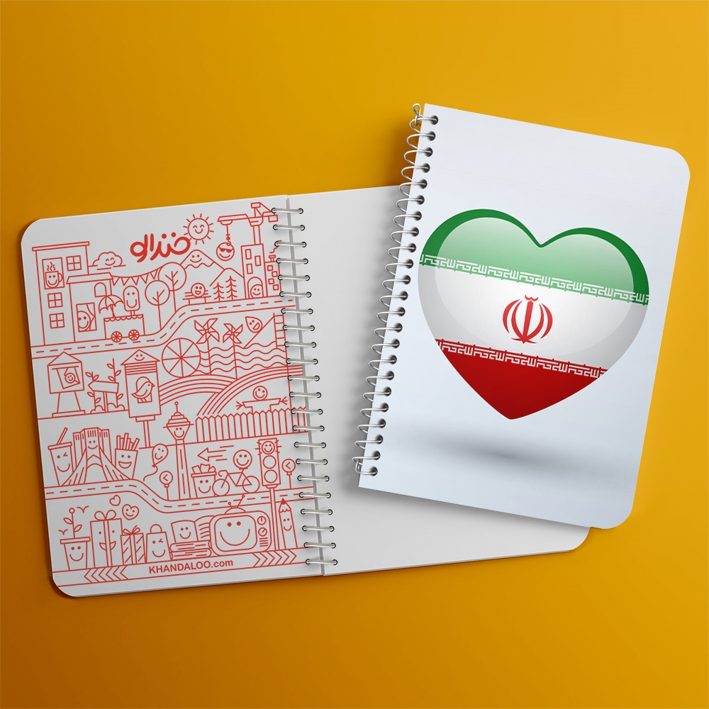دفتر لیست خرید 50 برگ خندالو طرح پرچم ایران کد 20507