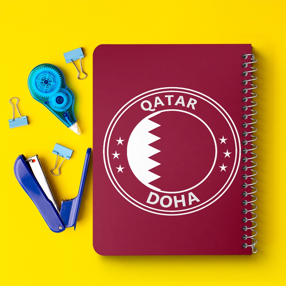 دفتر لیست خرید 50 برگ خندالو طرح پرچم قطر کد 20431