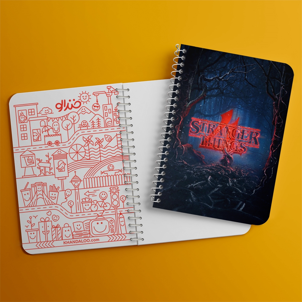 دفتر لیست خرید 50 برگ خندالو طرح سریال استرنجر تینگز Stranger Things کد 19305
