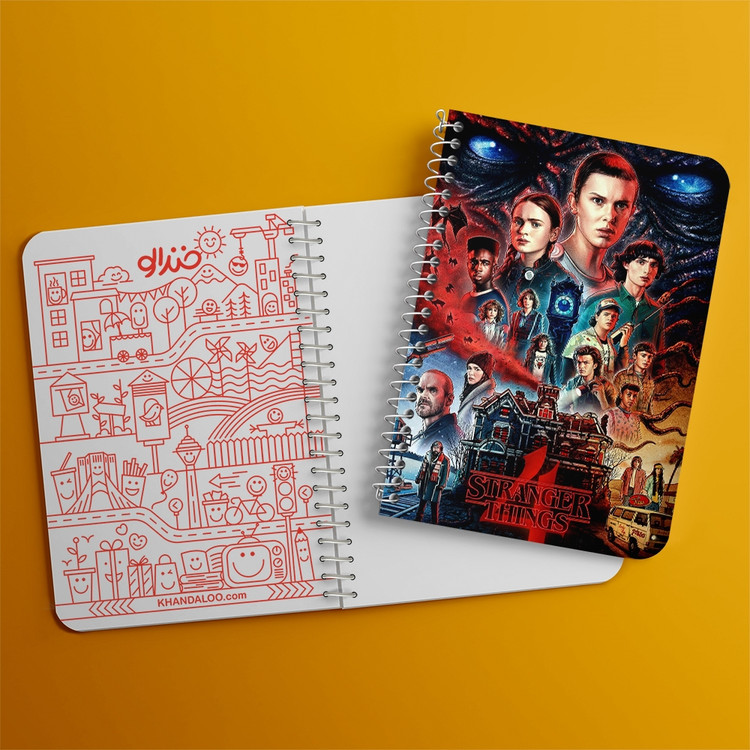 دفتر لیست خرید 50 برگ خندالو طرح سریال استرنجر تینگز Stranger Things کد 19302