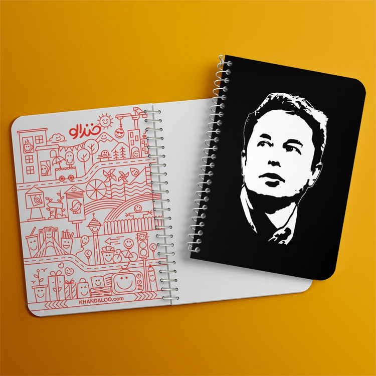 دفتر لیست خرید 50 برگ خندالو طرح ایلان ماسک Elon Musk کد 10924