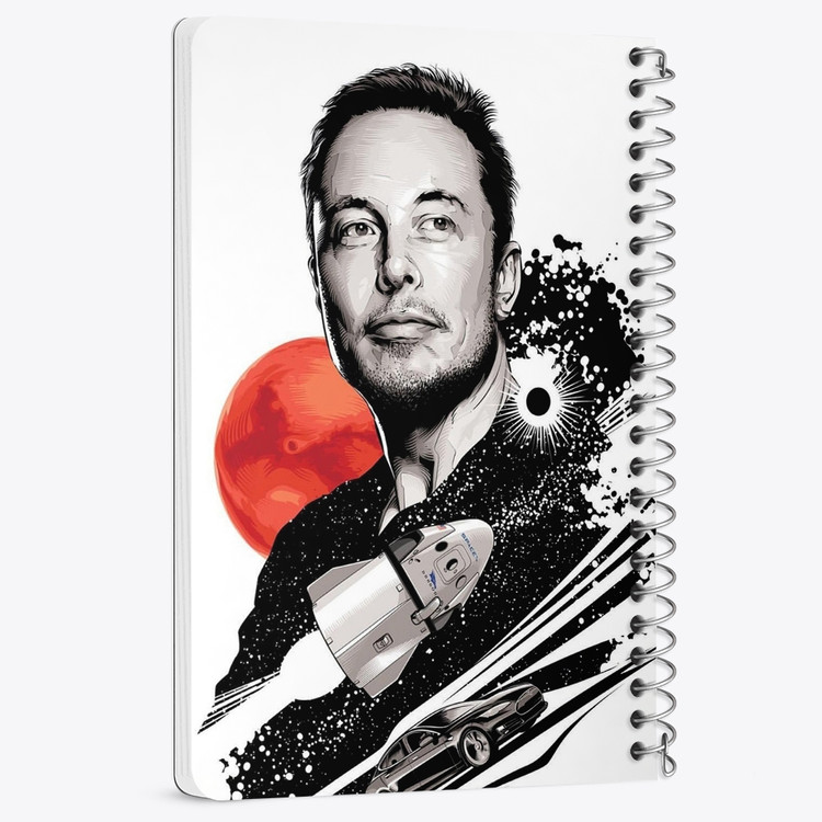 دفتر لیست خرید 50 برگ خندالو طرح ایلان ماسک Elon Musk کد 10917