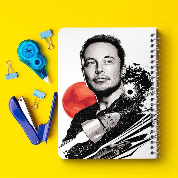 دفتر لیست خرید 50 برگ خندالو طرح ایلان ماسک Elon Musk کد 10917