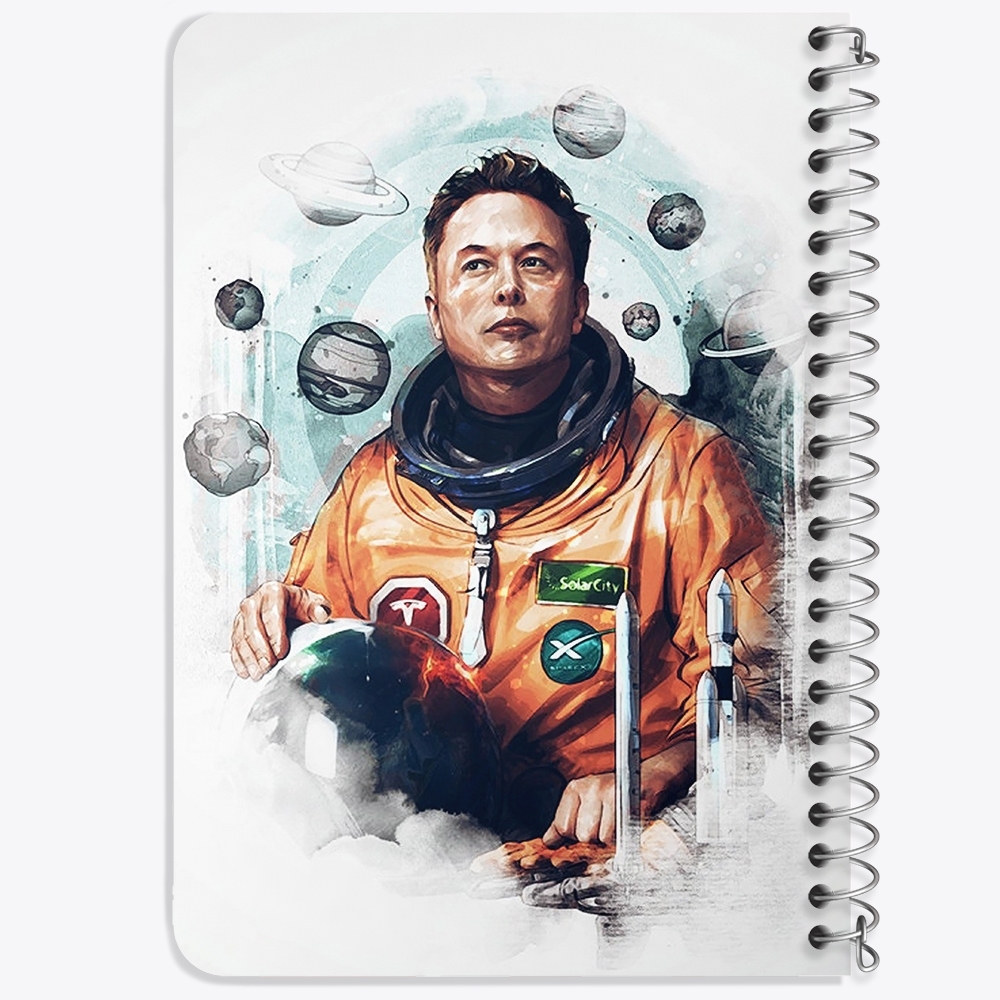دفتر لیست خرید 50 برگ خندالو طرح ایلان ماسک Elon Musk کد 10916