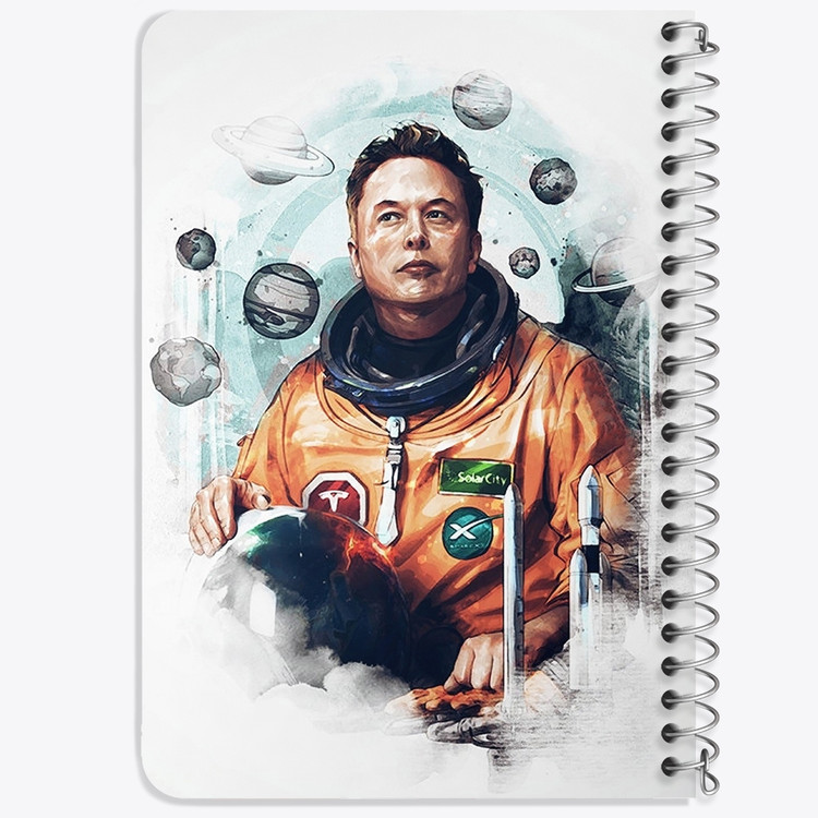 دفتر لیست خرید 50 برگ خندالو طرح ایلان ماسک Elon Musk کد 10916