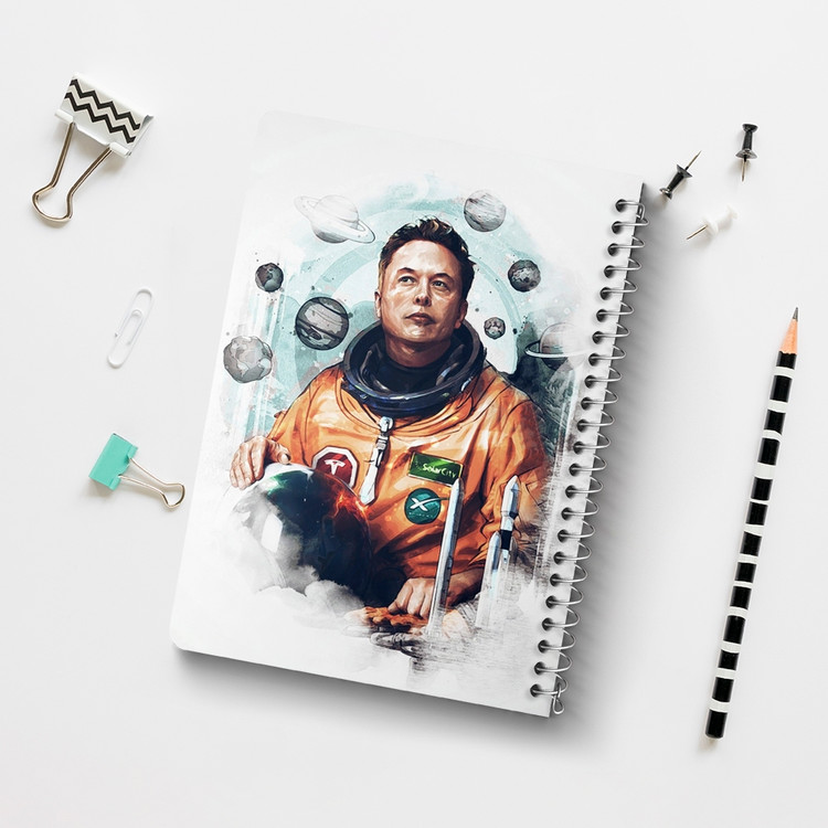 دفتر لیست خرید 50 برگ خندالو طرح ایلان ماسک Elon Musk کد 10916