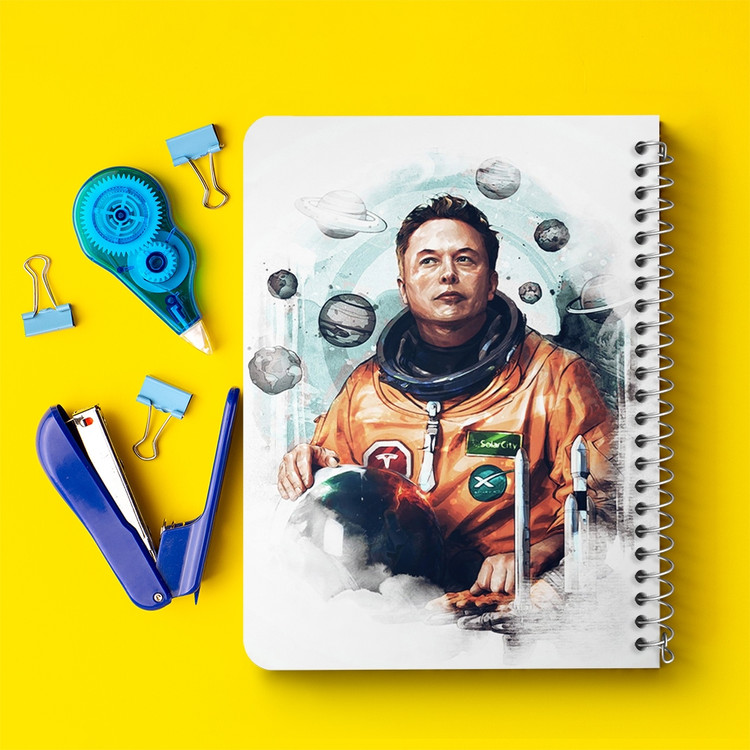 دفتر لیست خرید 50 برگ خندالو طرح ایلان ماسک Elon Musk کد 10916