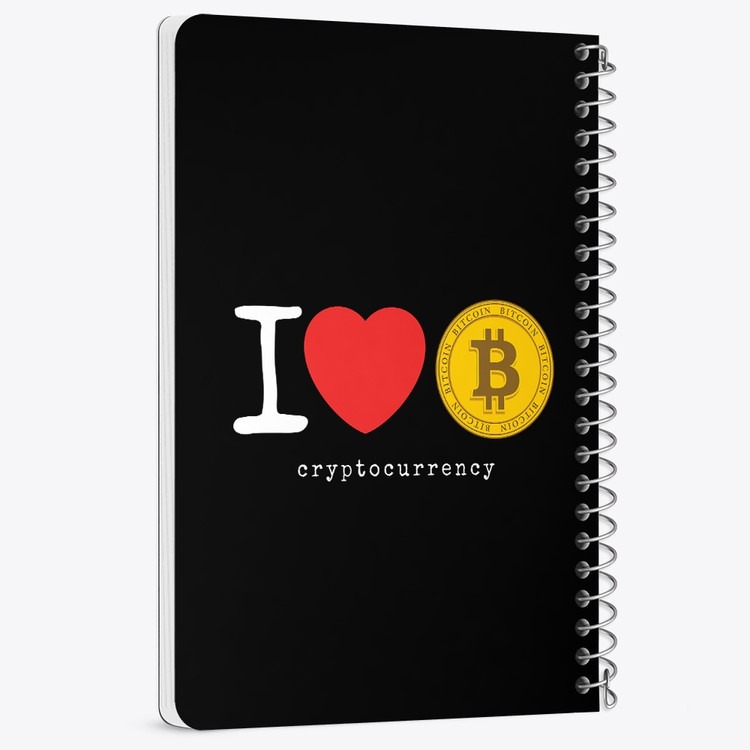 دفتر لیست خرید 50 برگ خندالو طرح I Love Bitcoin کد 10895