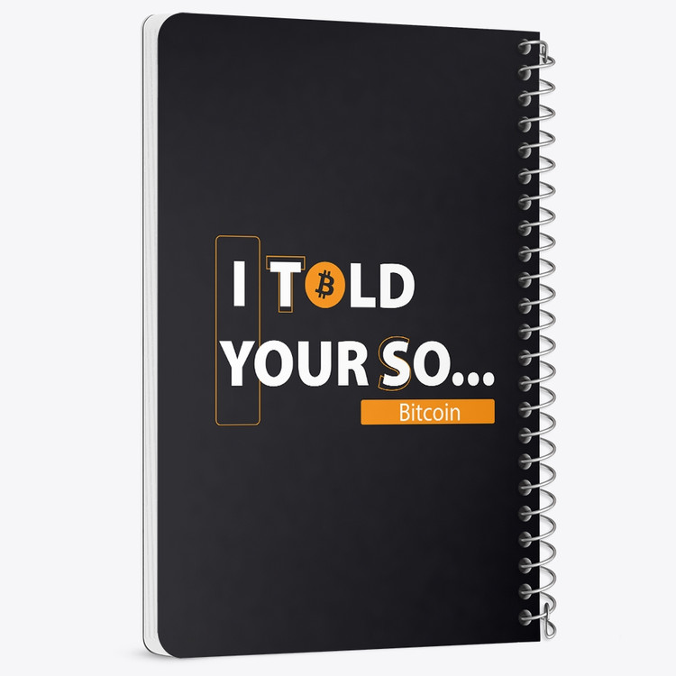 دفتر لیست خرید 50 برگ خندالو طرح بیت کوین ... I Told Your So کد 10892