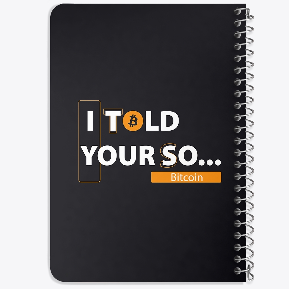 دفتر لیست خرید 50 برگ خندالو طرح بیت کوین ... I Told Your So کد 10892