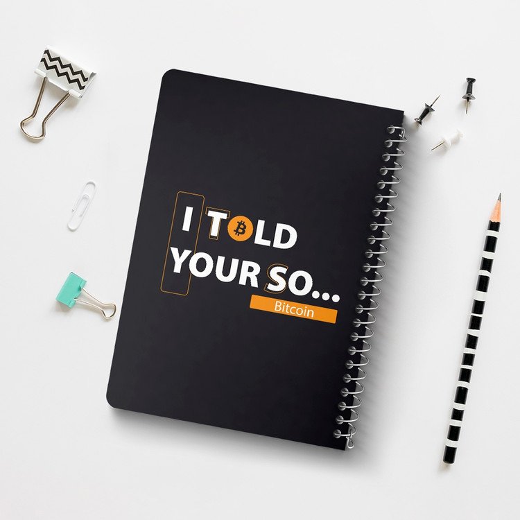 دفتر لیست خرید 50 برگ خندالو طرح بیت کوین ... I Told Your So کد 10892