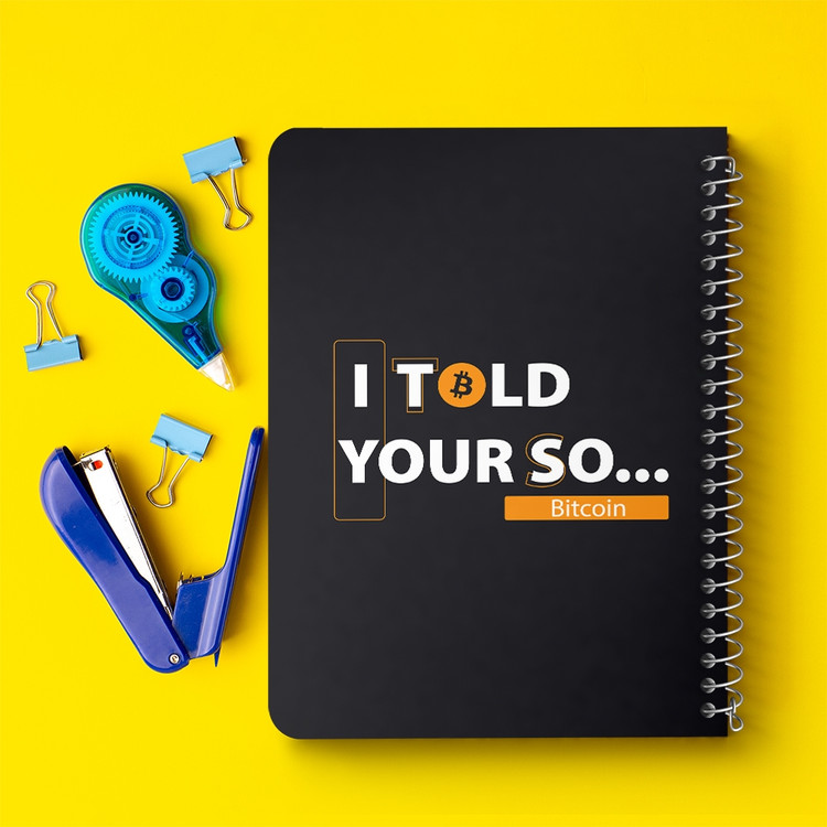 دفتر لیست خرید 50 برگ خندالو طرح بیت کوین ... I Told Your So کد 10892