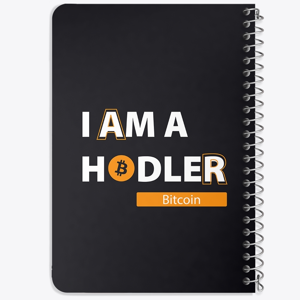 دفتر لیست خرید 50 برگ خندالو طرح I Am A Hodler Bitcoin کد 10891