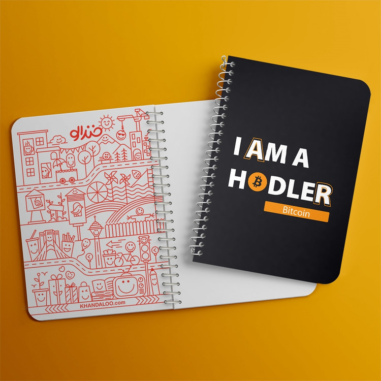 دفتر لیست خرید 50 برگ خندالو طرح I Am A Hodler Bitcoin کد 10891