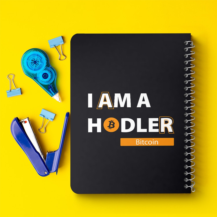 دفتر لیست خرید 50 برگ خندالو طرح I Am A Hodler Bitcoin کد 10891