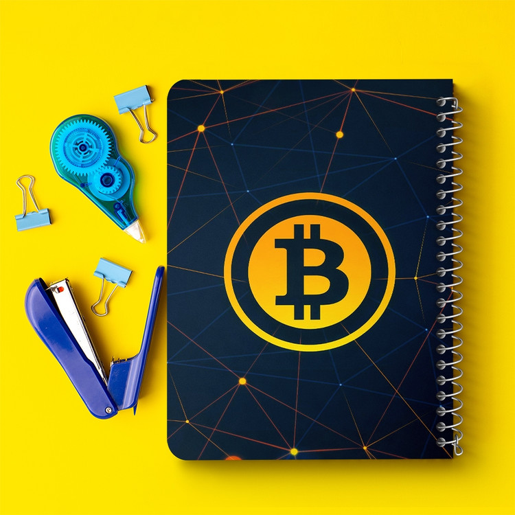 دفتر لیست خرید 50 برگ خندالو طرح ارز دیجیتال بیت کوین کد 10876