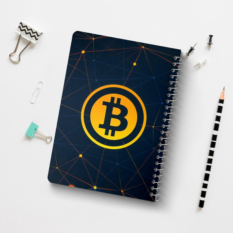 دفتر لیست خرید 50 برگ خندالو طرح ارز دیجیتال بیت کوین کد 10876