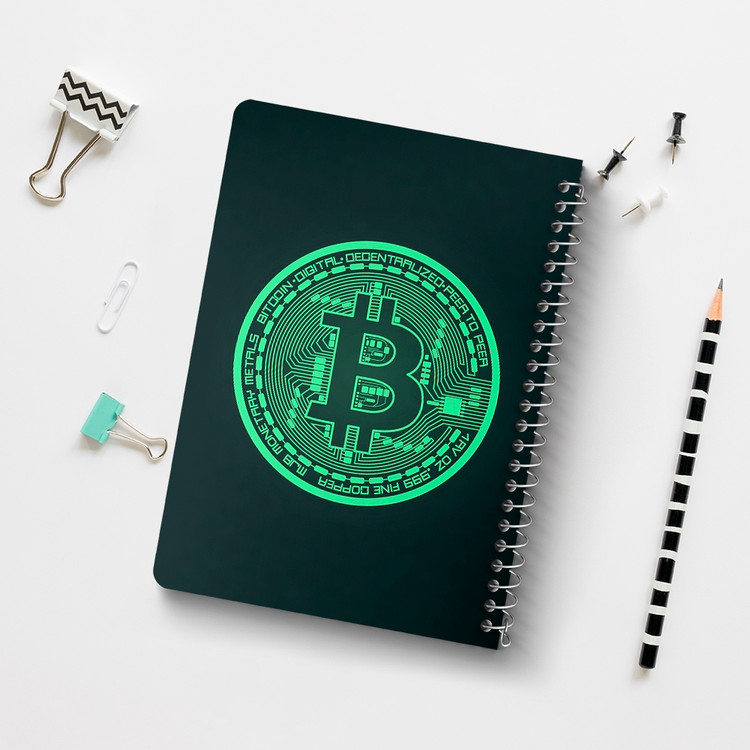 دفتر لیست خرید 50 برگ خندالو طرح ارز دیجیتال بیت کوین کد 10873
