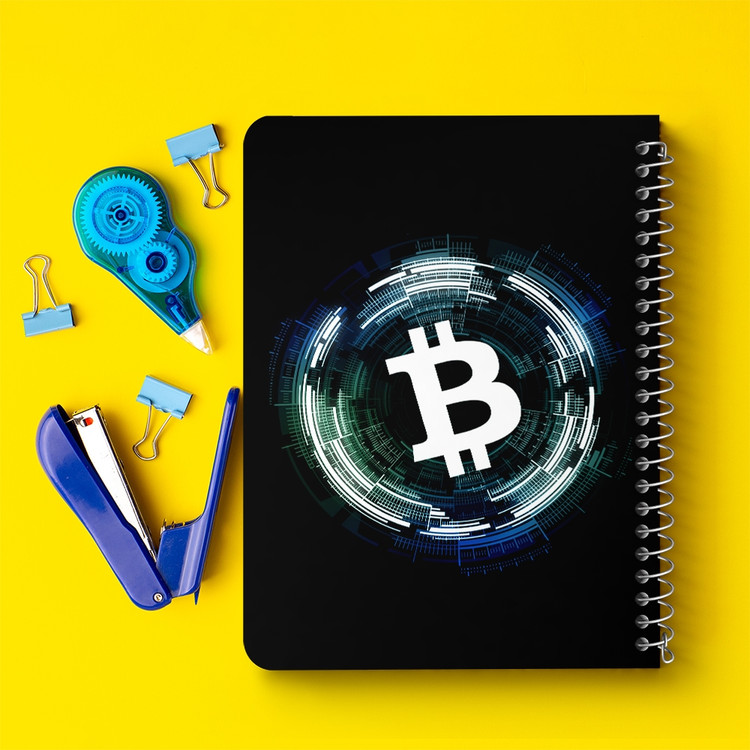 دفتر لیست خرید 50 برگ خندالو طرح ارز دیجیتال بیت کوین کد 10872