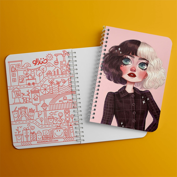 دفتر لیست خرید 50 برگ خندالو طرح کروئلا Cruella کد 10754
