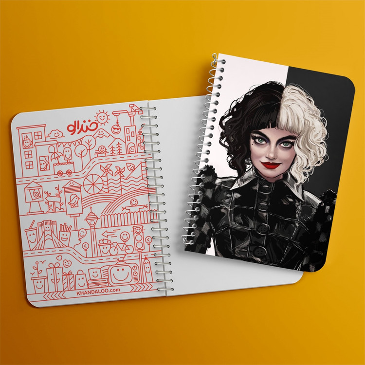 دفتر لیست خرید 50 برگ خندالو طرح کروئلا Cruella کد 10750