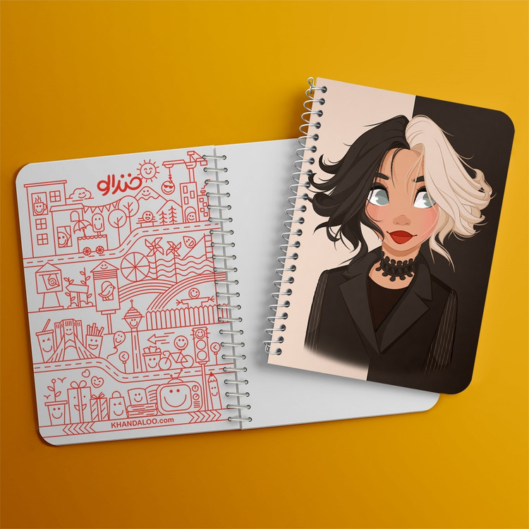 دفتر لیست خرید 50 برگ خندالو طرح کروئلا Cruella کد 10747