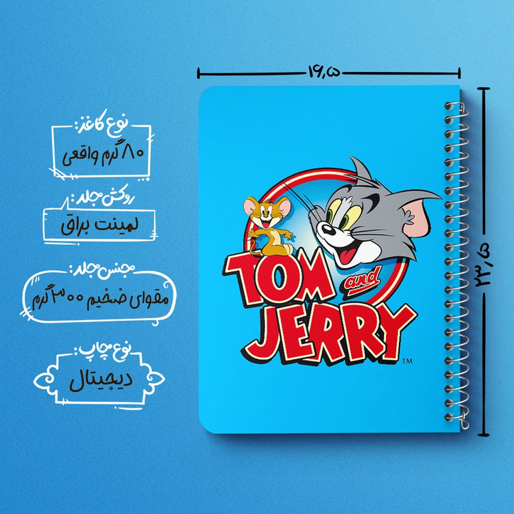 دفتر لیست خرید 50 برگ خندالو طرح تام و جری Tom And Jerry کد 10731