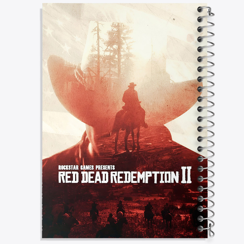 دفتر مشق 100 برگ خندالو طرح رد دد (Red Dead) کد F13604